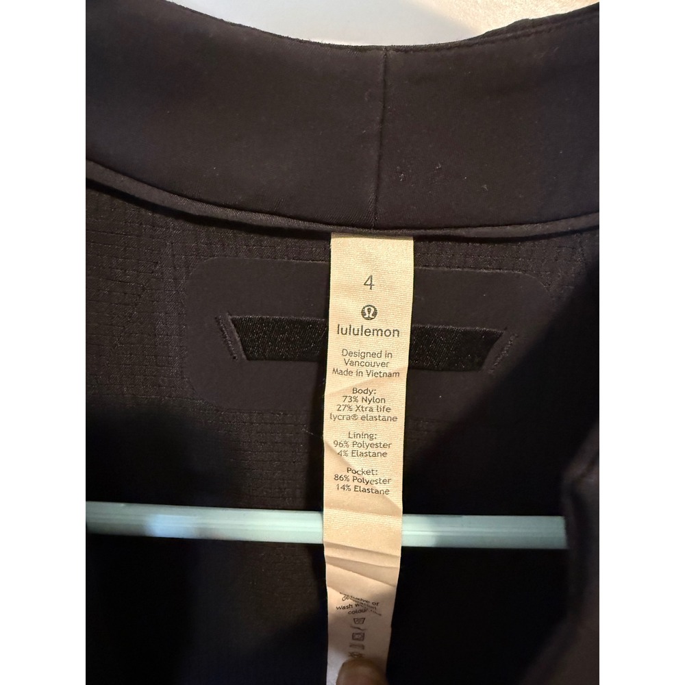 Lululemon Between Places Blazer Jacket Women‎ 4 Black Excellent Layered Tech - Picture 2 of 6